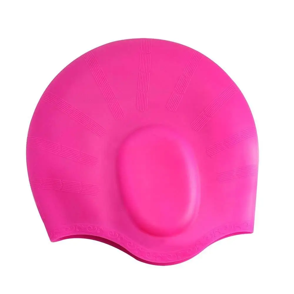 With Ear Pouches To Heep Your Hair Health For Men and Women Waterproof Earmuffs Silicone Adult Swim Cap