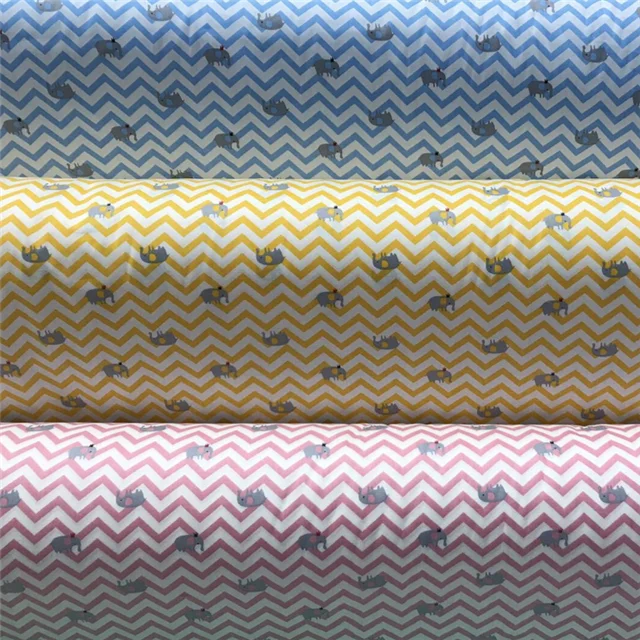 Cute Elephant printing kids cloth for bedding sheet set cotton twill high quality