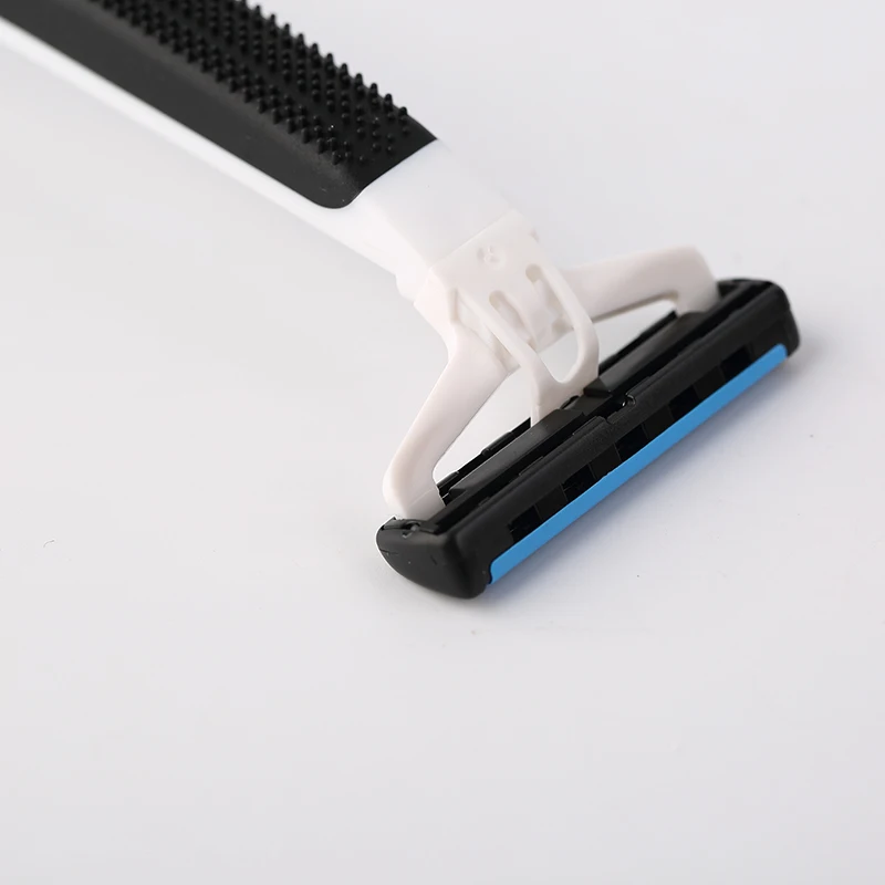 Wholesale personal care disposable plastic safety shaving blade razor with 2 blades