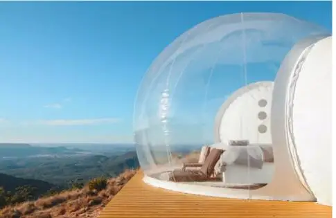 Romantic 2 Channel Clear Dome Amusement park Inflatable Bubble Tent PVC Igloo Camping Tent/Bubble House For Sale