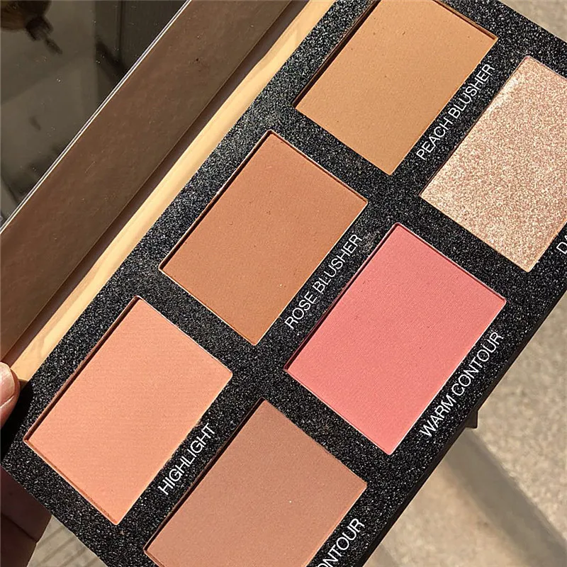 Melason OEM High Quality 6 Colors Professional Pigment Eyeshadow Palette Powder Private Label Eyeshadow Vendor