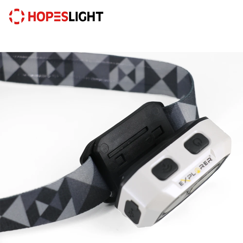 
Black USB COB LED Rechargeable Battery Best Headlamp in the World for Trekking 