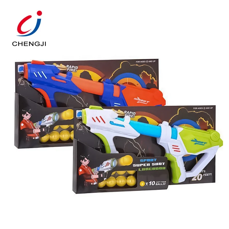 Wholesale powerful air pressure shooting game eva foam paint ball guns
