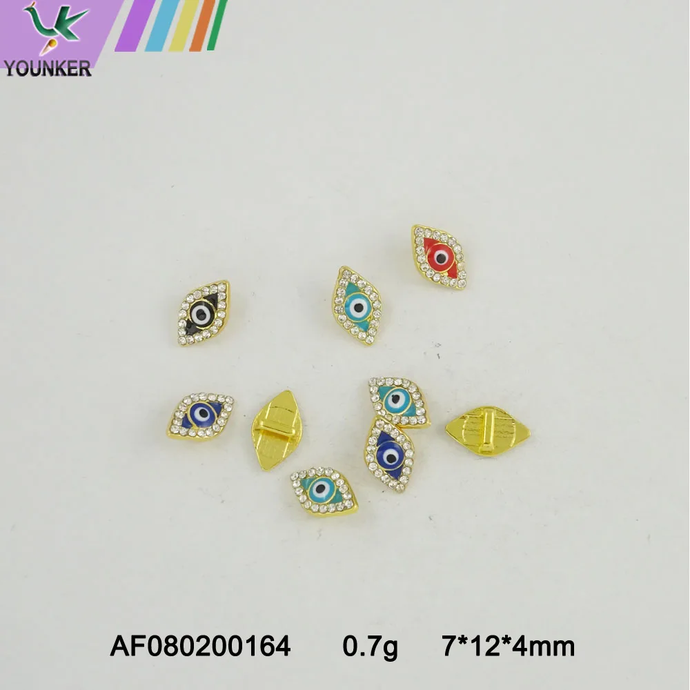 metal alloy custom enamel charms eye pendant charms  alloy Rhinestone Pendant for DIY jewelry making