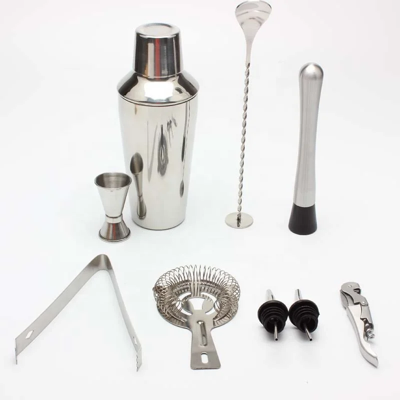 top seller barware stainless steel cocktail shaker set with stand
