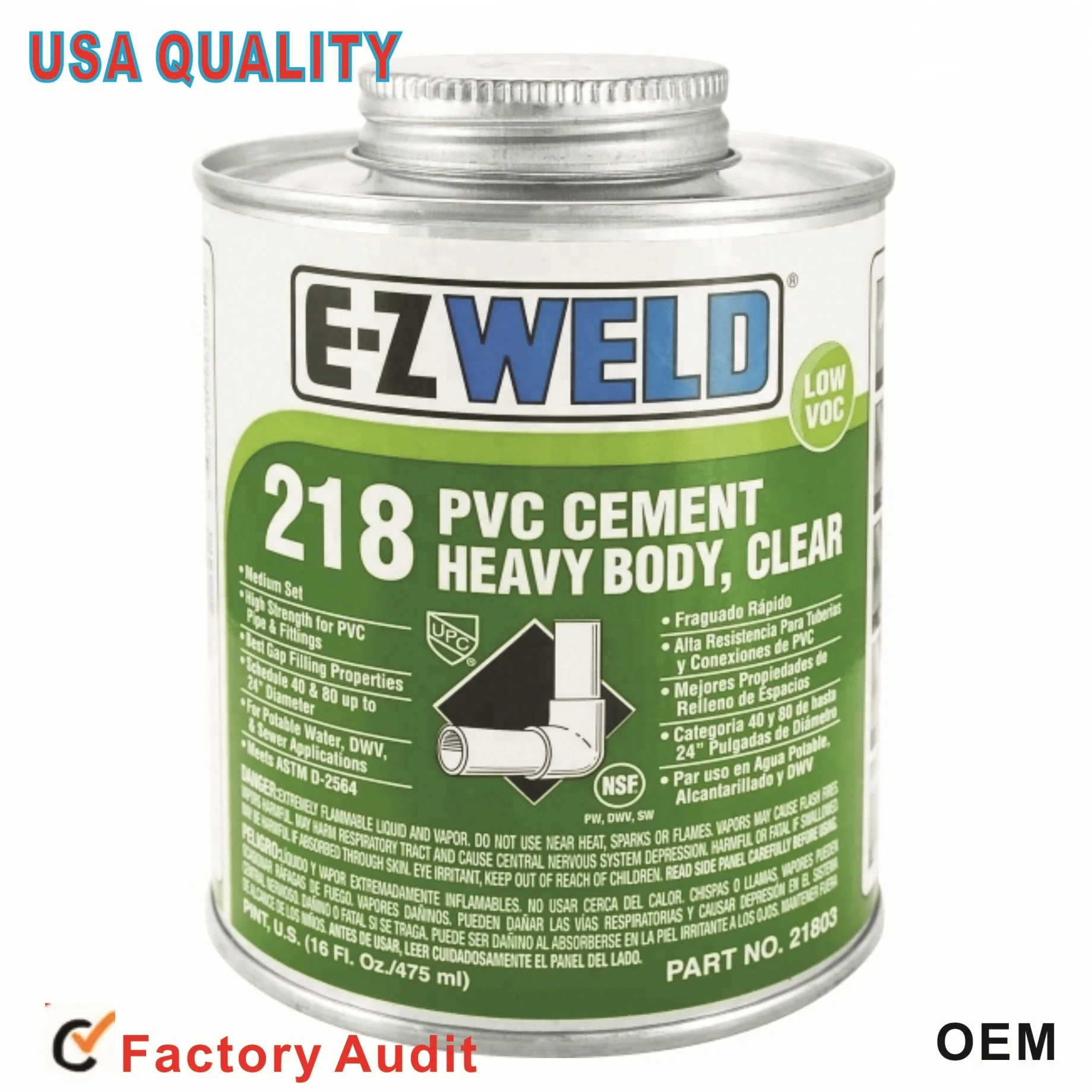 
EZ WELD 216 pvc solvent cement, pipe glue,Grey PVC glue 