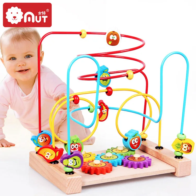 2019 детская игрушка высокое качество трендовые фруктовые круглые бусины деревянные развивающие игрушки