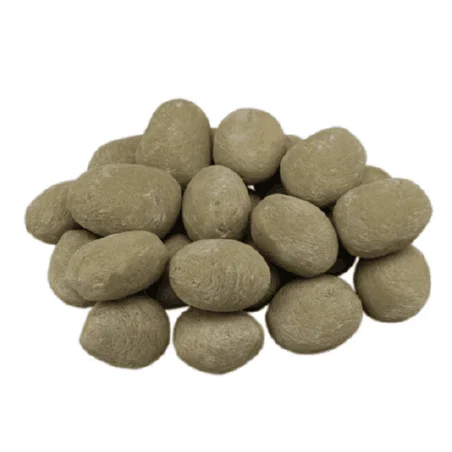 Multi Color Ceramic Fireplace Stones Black White Set Polished River Pebble High Gloss