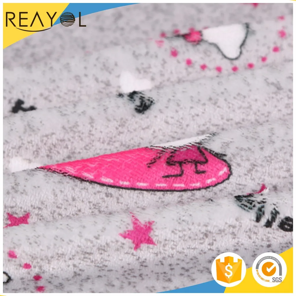 Wholesale 100 Polyester Digital Printed Types One Side Brushed Fleece Fabric Made in USA