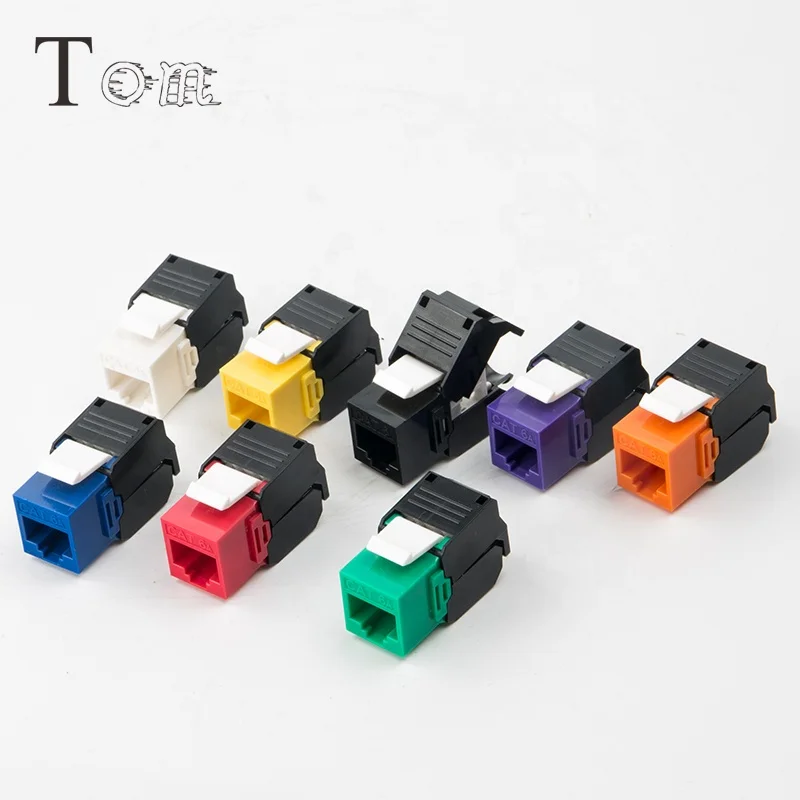 Телекоммуникационные продукты изделие на защелках jack Utp Cat6a Rj45 Keystone Jack