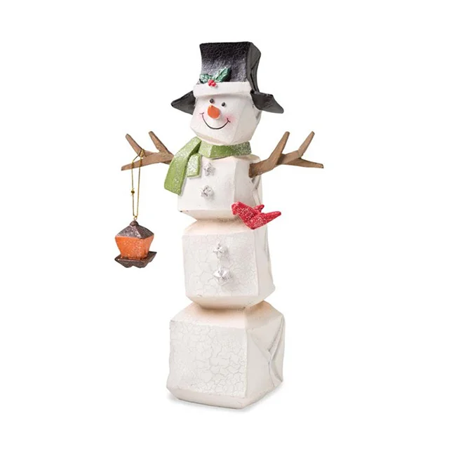 Фигурка снеговика из смолы для рождественского декора