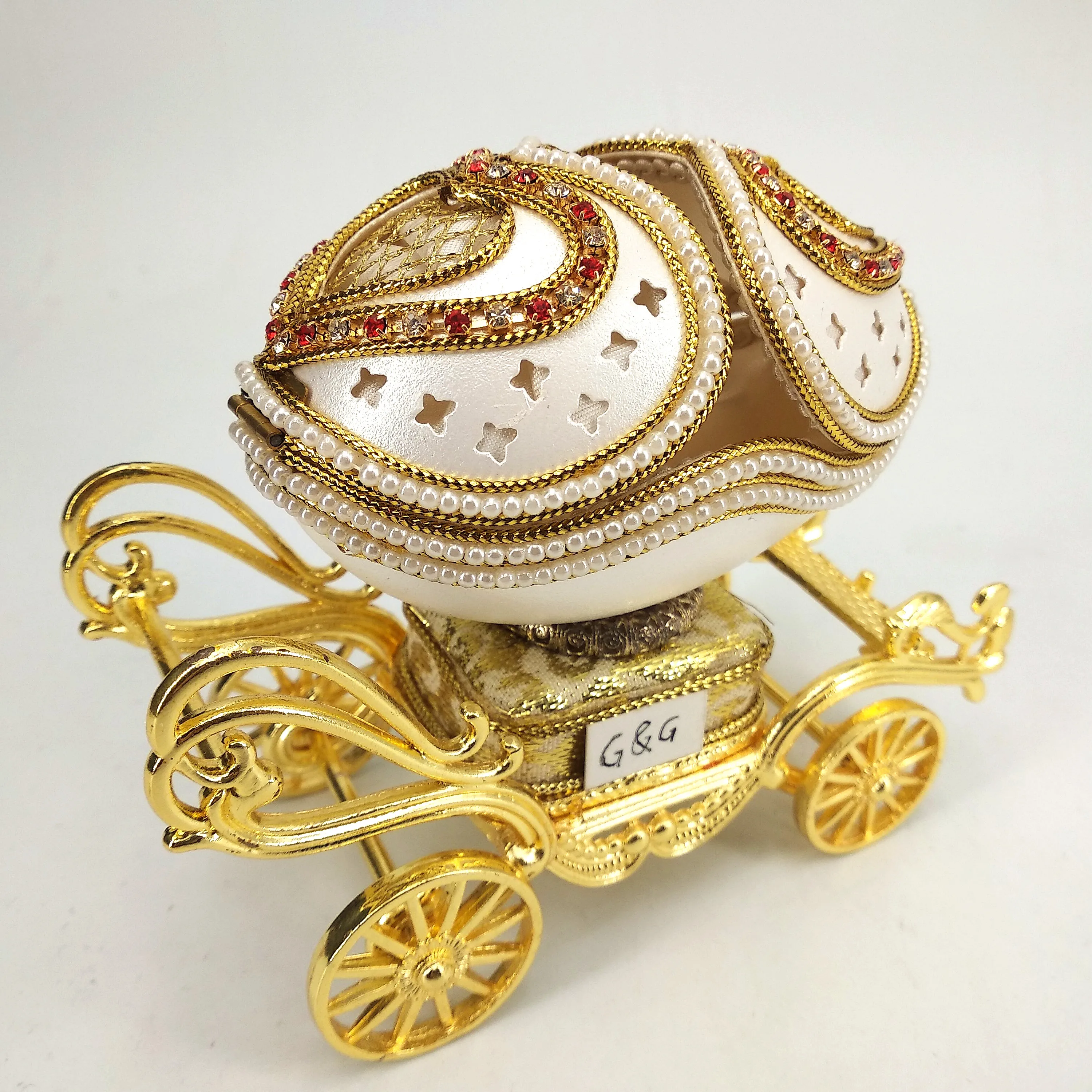 Wedding Favor Romance Goose Egg faberge egg Shape Jewelry Box
