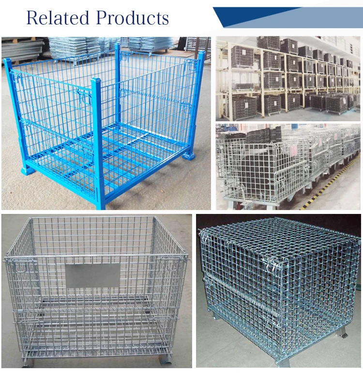 Cargo & Storage Equipment Metal Wire Mesh Storage Cage Container