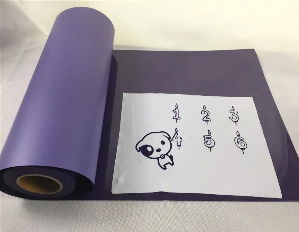 
Purple Flocked HTV Craft Vinyl - Flock Heat Transfer Vinyl for Cricut and Silhouette Cameo 