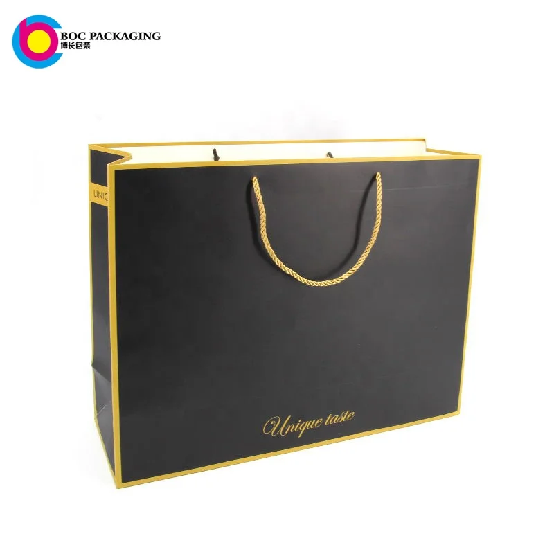 
WHOLESALE LOW MOQ NO MINIMUM BLACK paper gift bag 