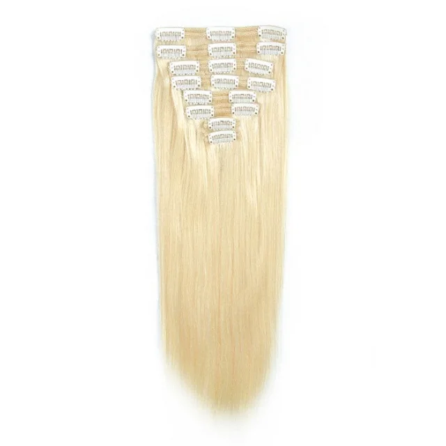 Vietnam remy hair extention of natural hair pu clip in hair extensions