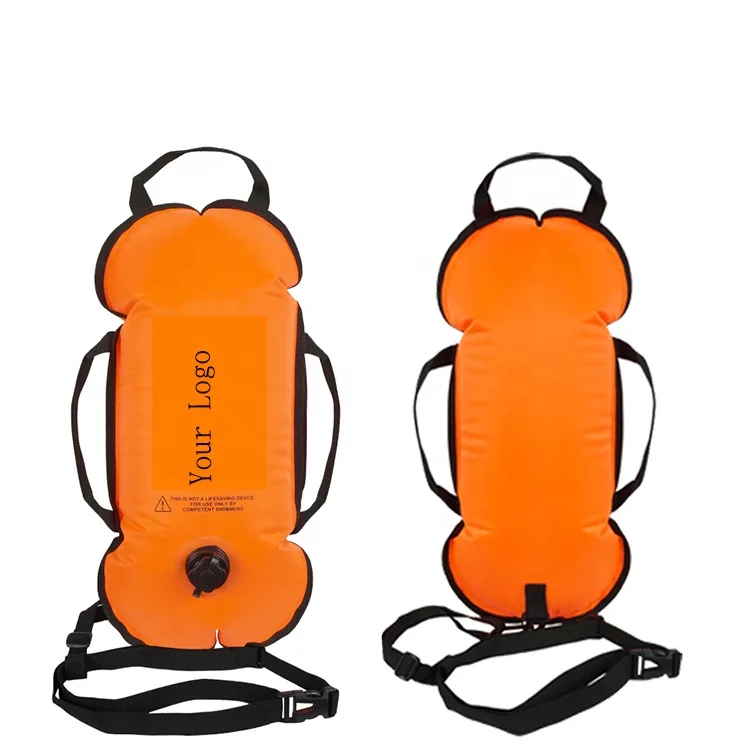 Swim Buoy Bag Mini safety buoy Ultralight Bubble Tow Float and Dry Bag for Open Water Swimming