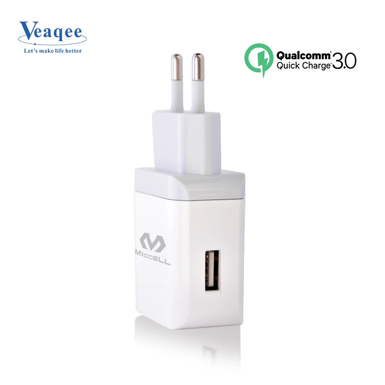 EU/US QC3.0 single dual ports usb travel charger for all smartphones