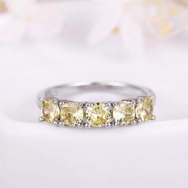 Seven a jewelry SAR7228 Diamond Women Jewelry Price White Gold Wedding Band Silver 925 Rings