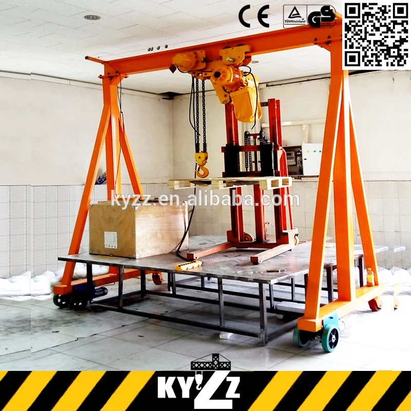 Independent Manual Operation Gantry Crane, 2 3 5 Ton Forklift Jib Boom Travelling Gantry Crane Shed