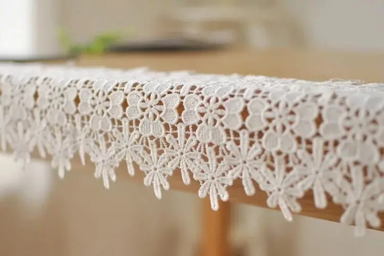 Белая скатерть с вышивкой, свадебное украшение для дома, кружевная фетровая скатерть