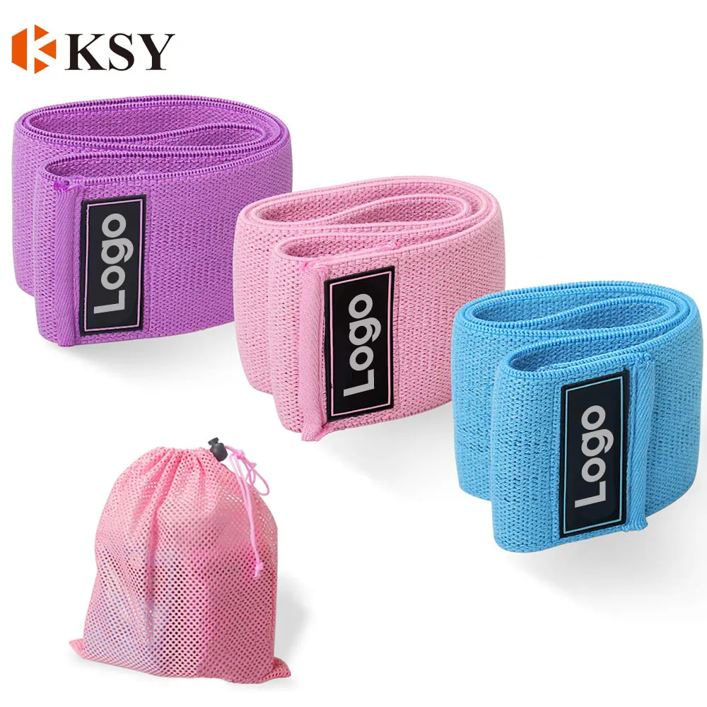 Manufacturer Custom Logo Booty hip circle resistance bands non slip Loop Workout Bands for  legs and butt bandas de resistencia