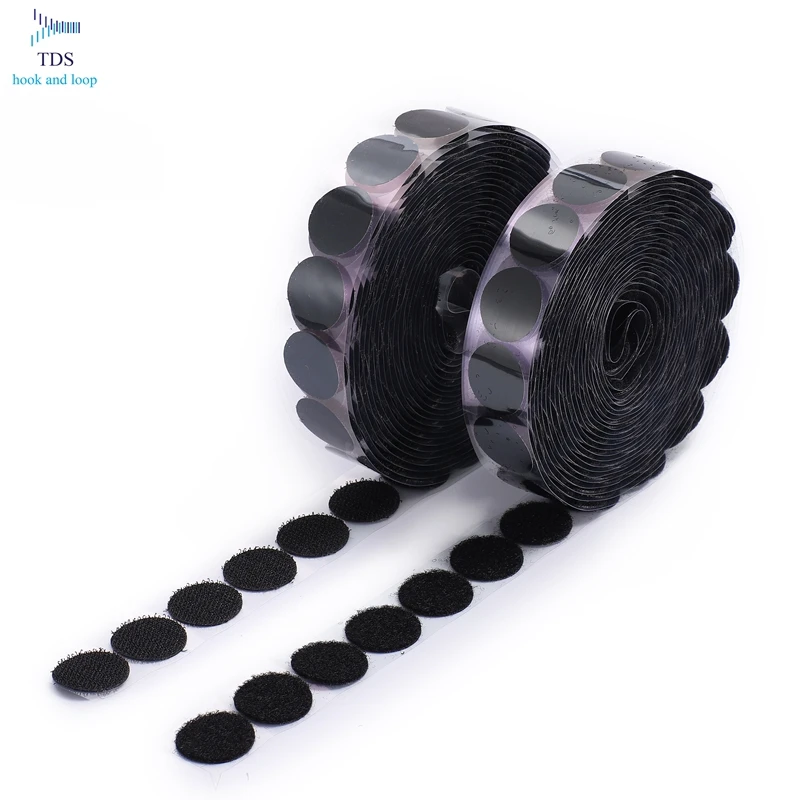 Colorful strong sticky hook and loop self adhesive dots