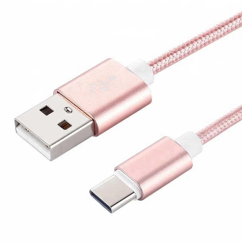 Braided Nylon Aluminum Fast 1m Usb Type C Ultra Thin Micro Usb Cable for iPhone