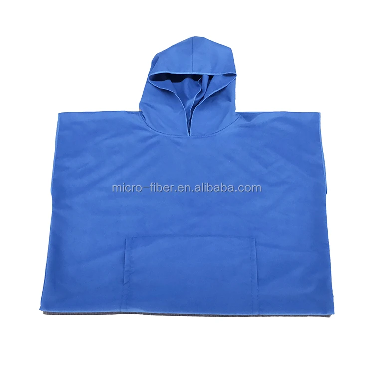 Суперсухое пляжное банное полотенце из микрофибры для плавания пончо с капюшоном взрослых