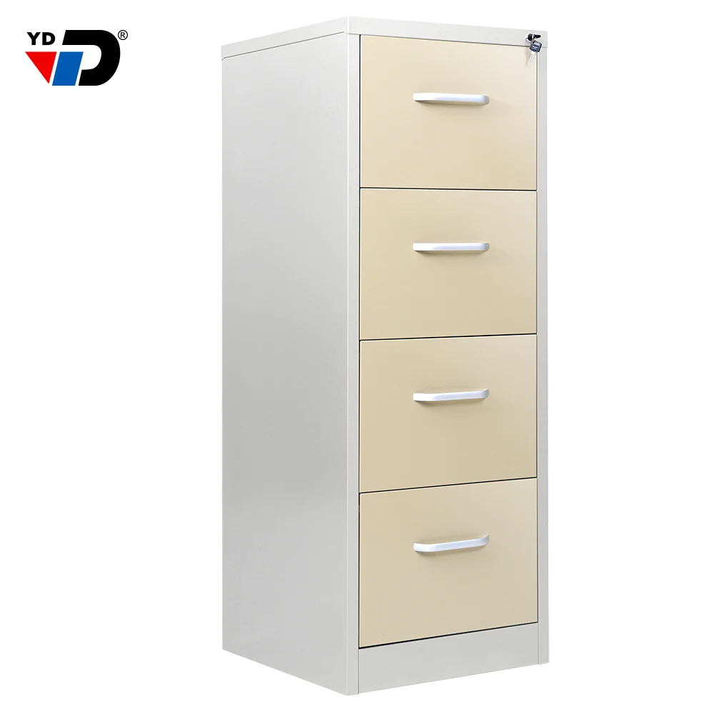 Flat Red 4 Drawers Metal Filing storage Cabinet from Chinese original Luoyang  Furniture
