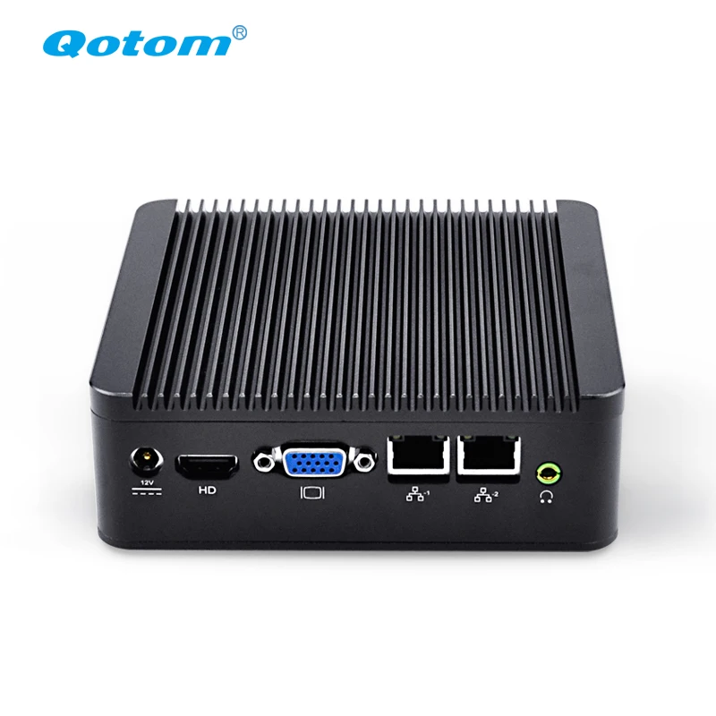 Qotom 2 Lan J1900 с 4 ГБ оперативная Память HDD ТБ X86 одной платы Мини ПК