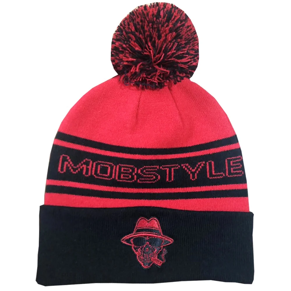 High Quality Custom Knitted Polyester Cotton Beanie Winter Hat