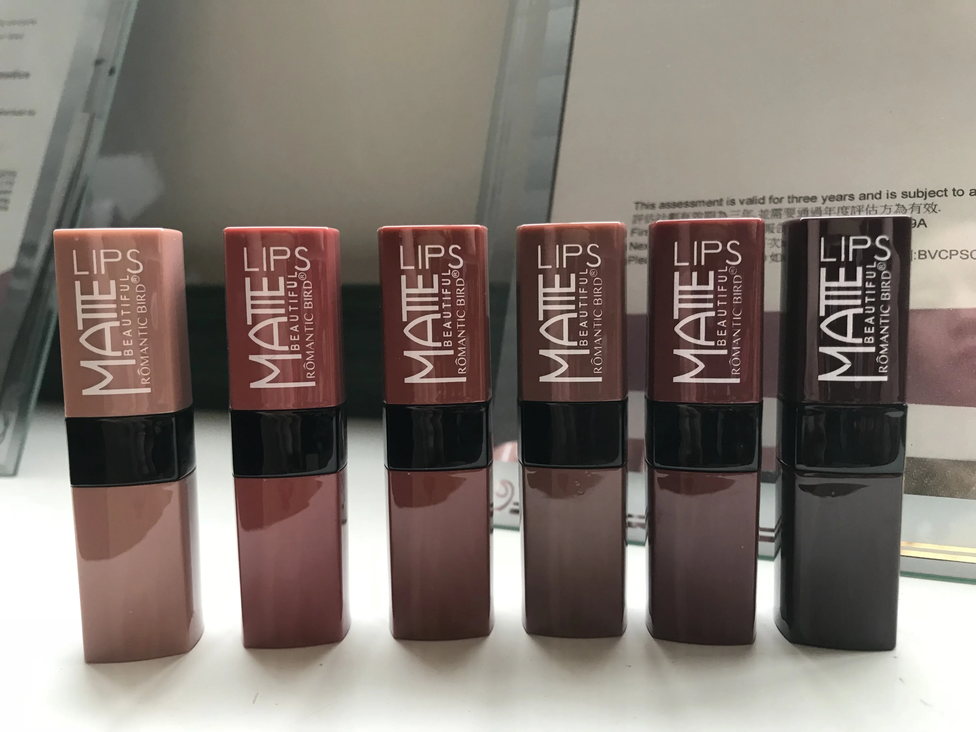 Romanticbird Lipstick R4577 manufacturers wholesale or make your own brand cosmetics matte lipstick instock