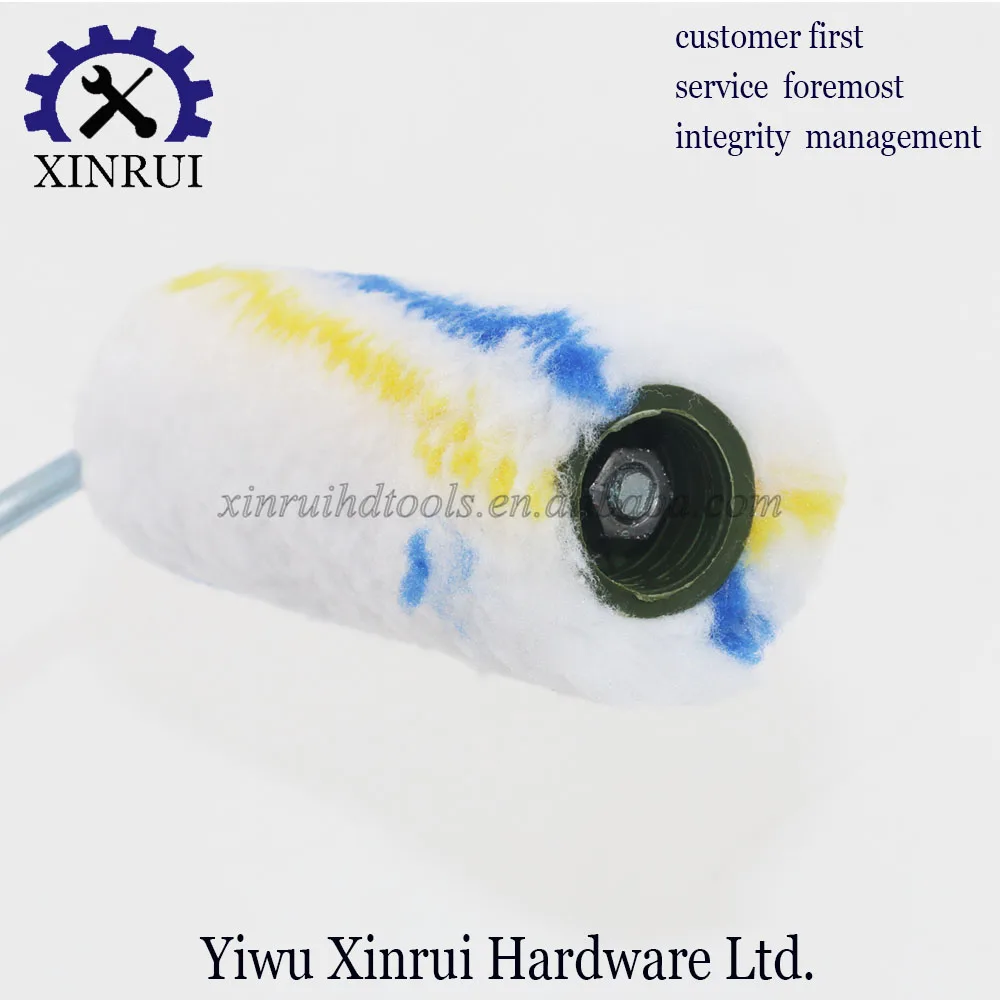 plastic handle adhesive Sheepskin industrial Wool Paint Roller Brush