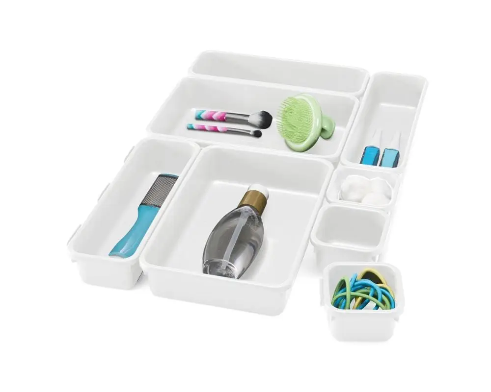 Хорошее качество, цена, кухонный пластиковый 8 упаковок, ящик-органайзер, разделительный набор