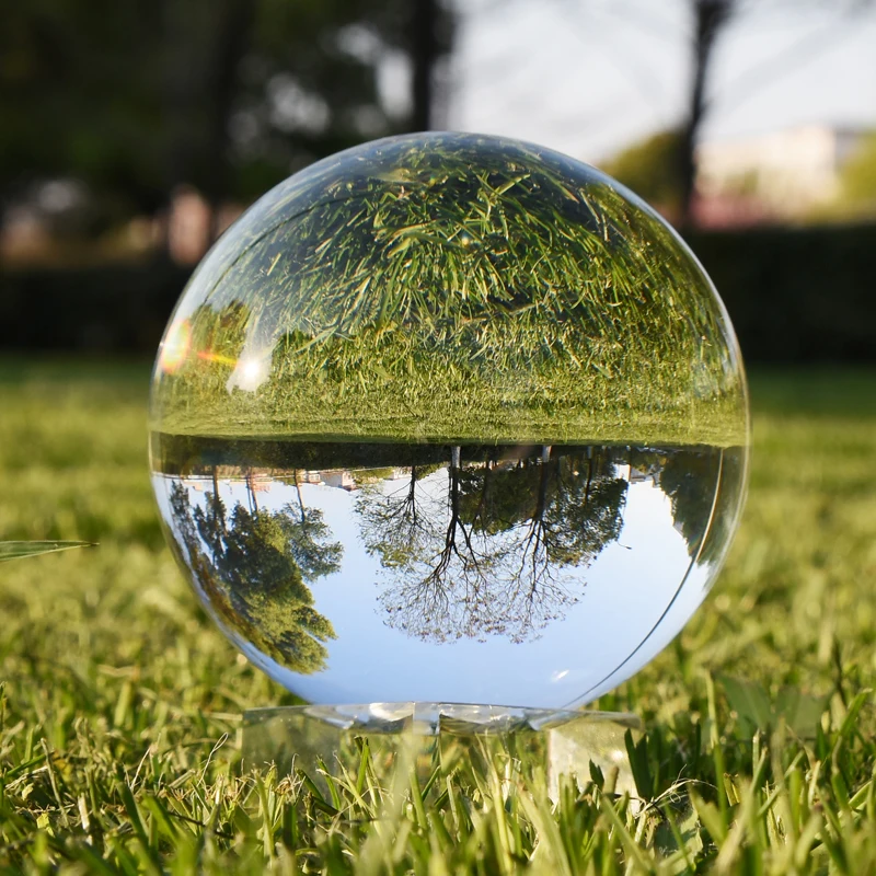 
LY-B1004 60mm 80mm 100mm clear K9 glass crystal sphere ball 