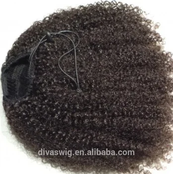1pc 18inch Brazilian afro kinky curly Human Hair Ponytail for black women Drawstring Ponytail Natural Hair 140g