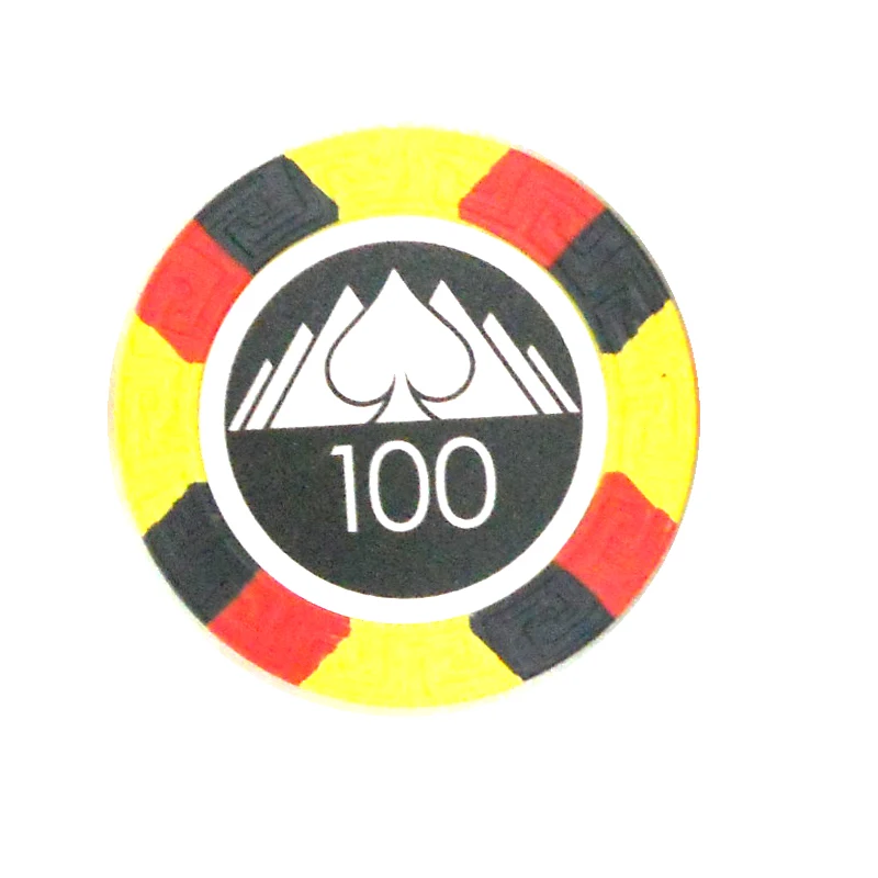 Three-tone casino clay poker chip custom made your logo and denomination