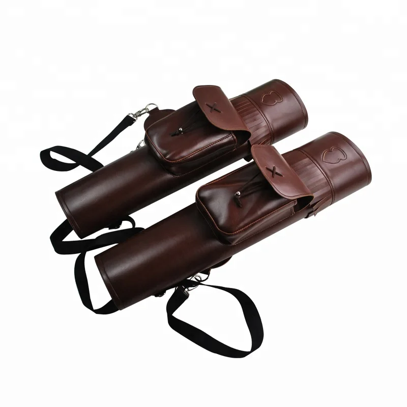 Stride Shoulder PU Leather Arrow Quiver With Braces For Bow Hunting Arrow Hunting And Shooting