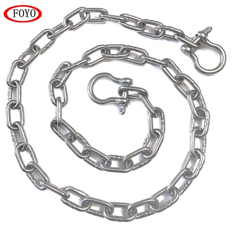 Hot Dipped Galvanized Steel High Tensile Danforth fluke Anchor kit with rope chain