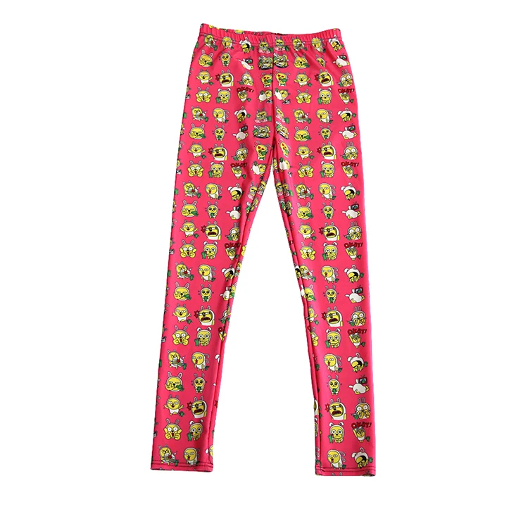 
Custom Print 92% polyester 8% spandex women red knitted brushed leggings 