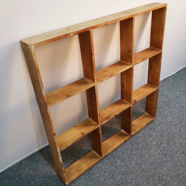 Solid wood designs wall mounted book shelf for storage
