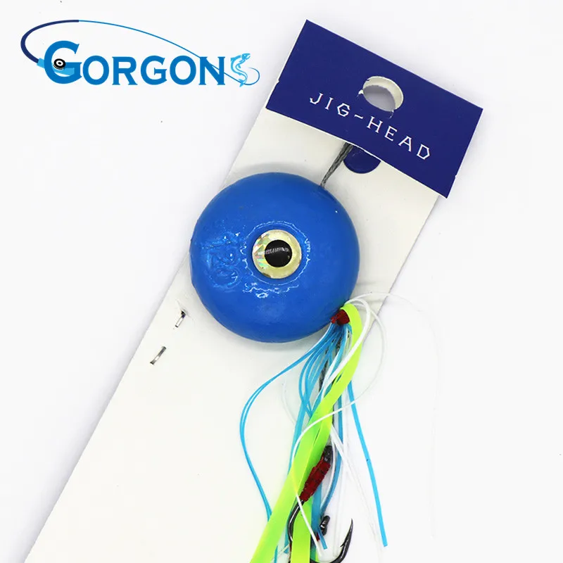 Gorgons high quality handmade 40g 60g 80g 100g 120g tai rubber slider snapper lure jig slider fishing lure snapper jig
