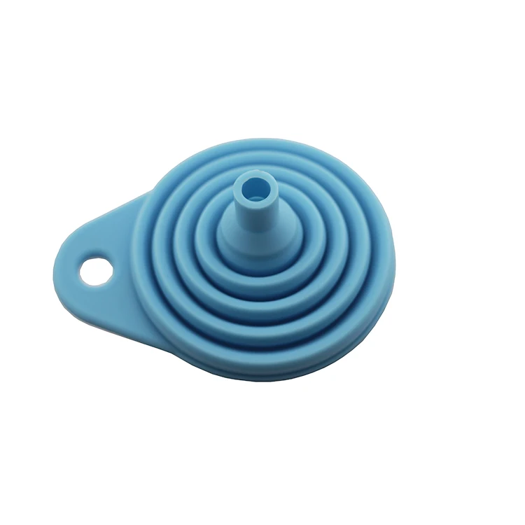 BPA free Liquid or Powder Transfer Flexible Mini Kitchen rubber collapsible foldable silicone  funnel