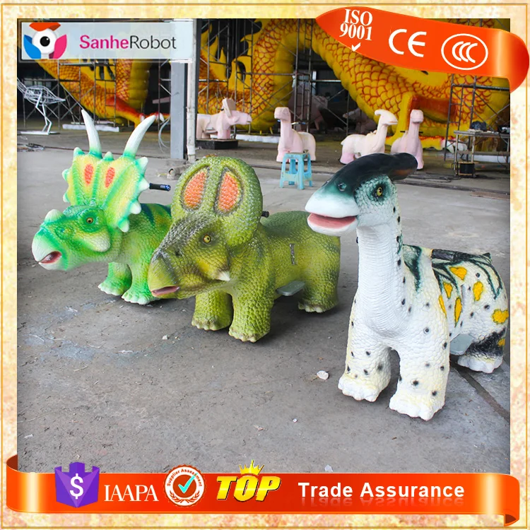 Handmade electric animatronic interactive bull animals kids ride on coin operated car