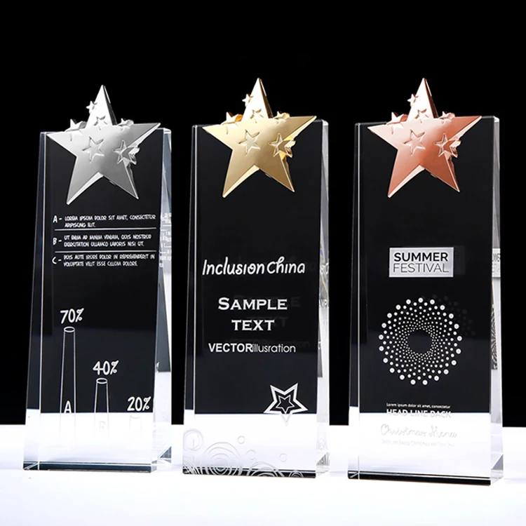 
Featured Metal diamond crystal trophy for business gift 