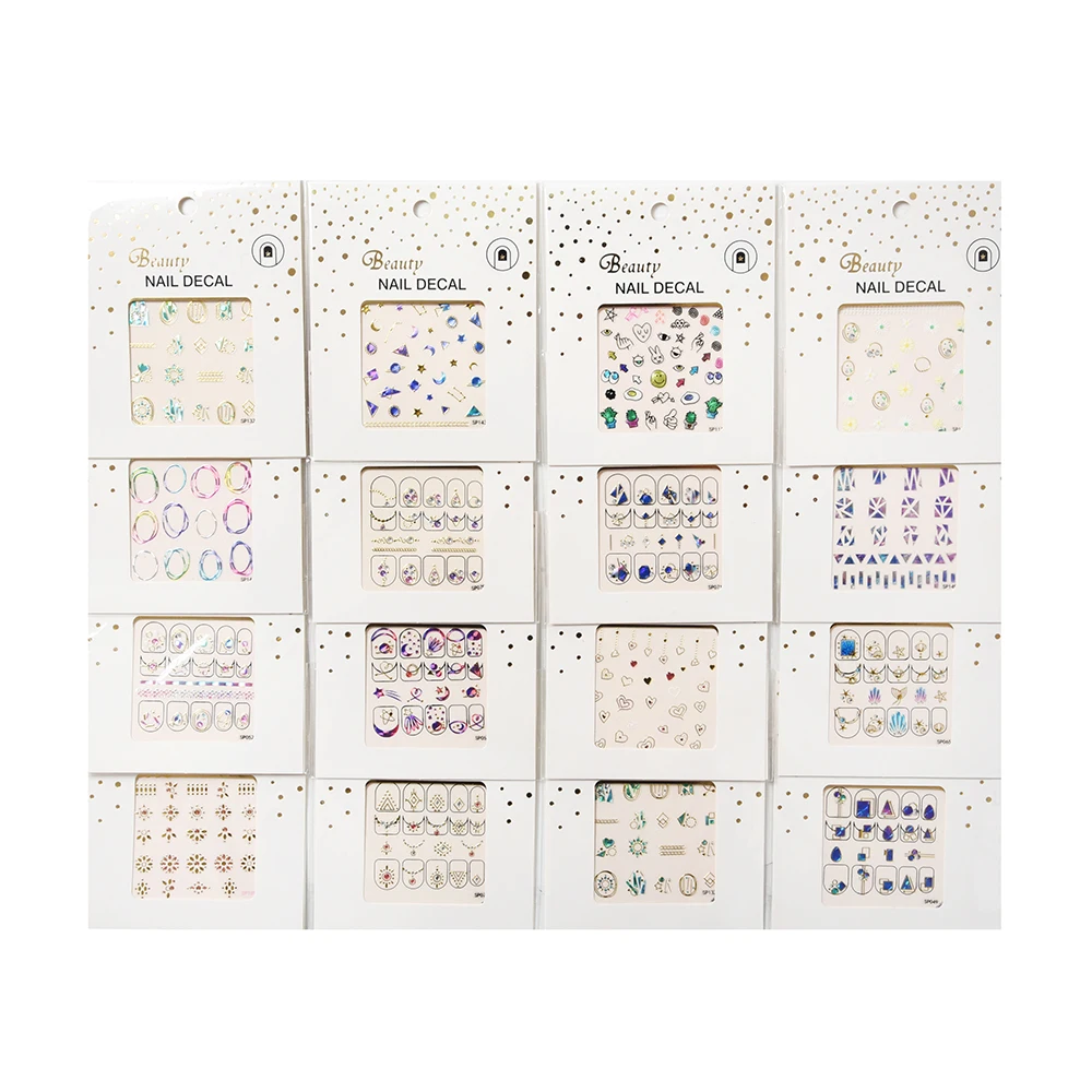 Newest wholesale Fashion Salon Beauty Nail Sticker Water Decals Custom Gel Nail Sticker 3D