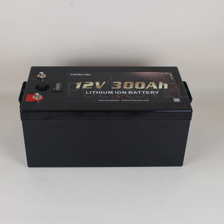 Polinovel LCD Dual USB Port Deep Cycle Lifepo4 12v 300 Ah Lithium Ion Battery