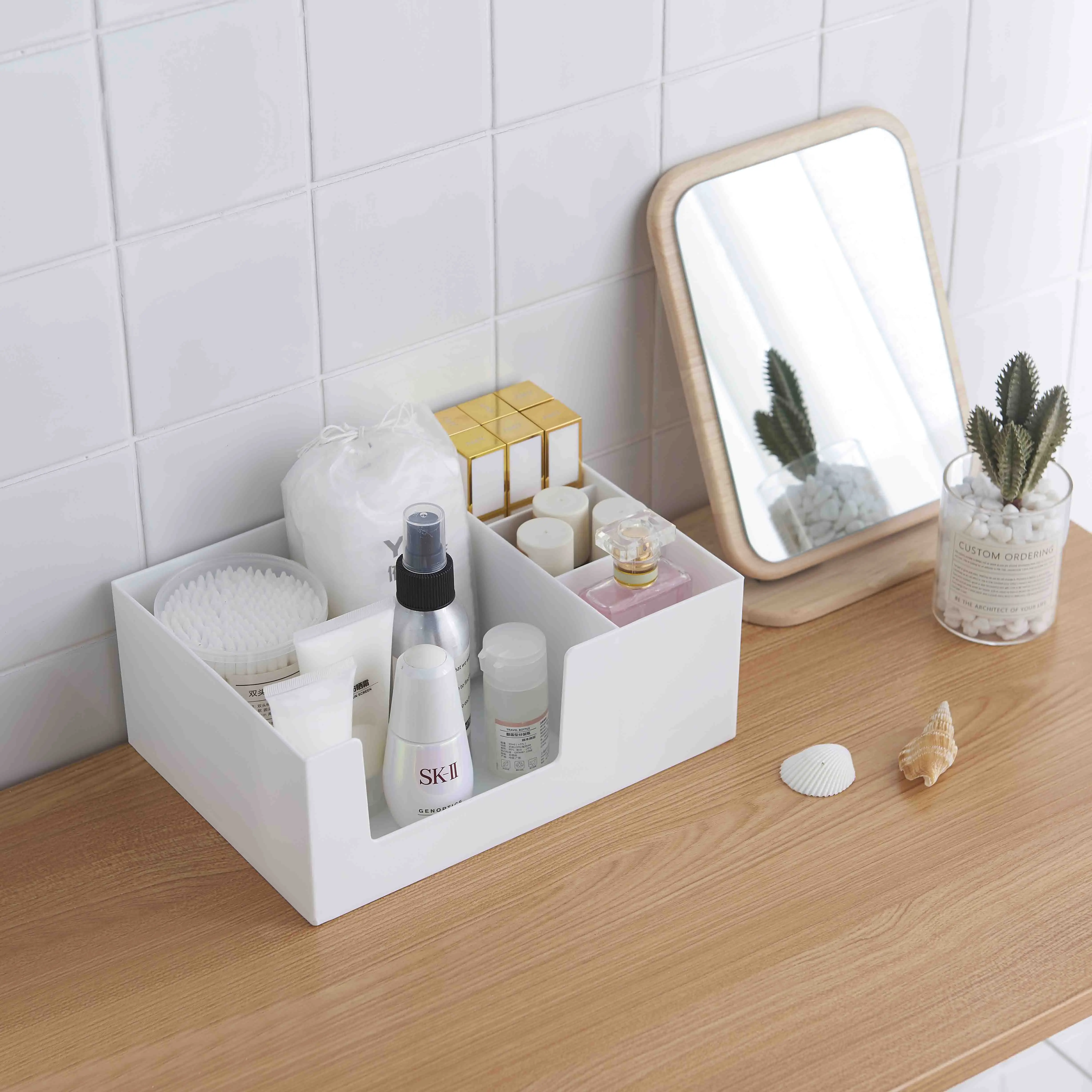 Special Design Home Office Plastic Multi Function Countertop Cosmetic Makeup Drawers Organizer