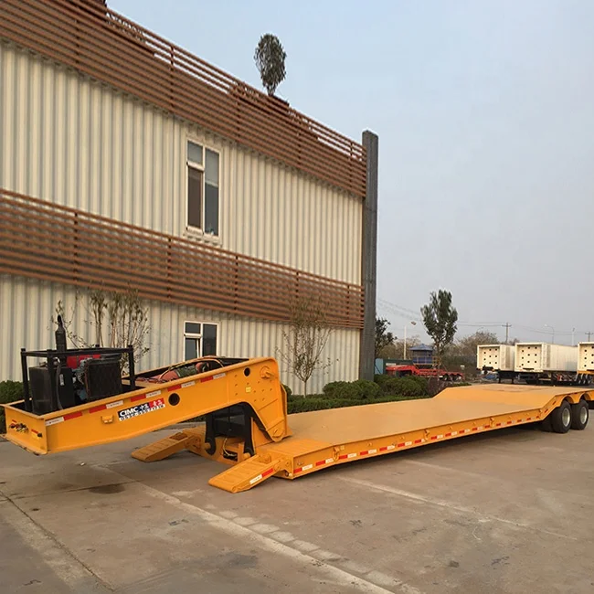 China CIMC Three-axle 50Ton Lowbed Semi-trailer for Sale